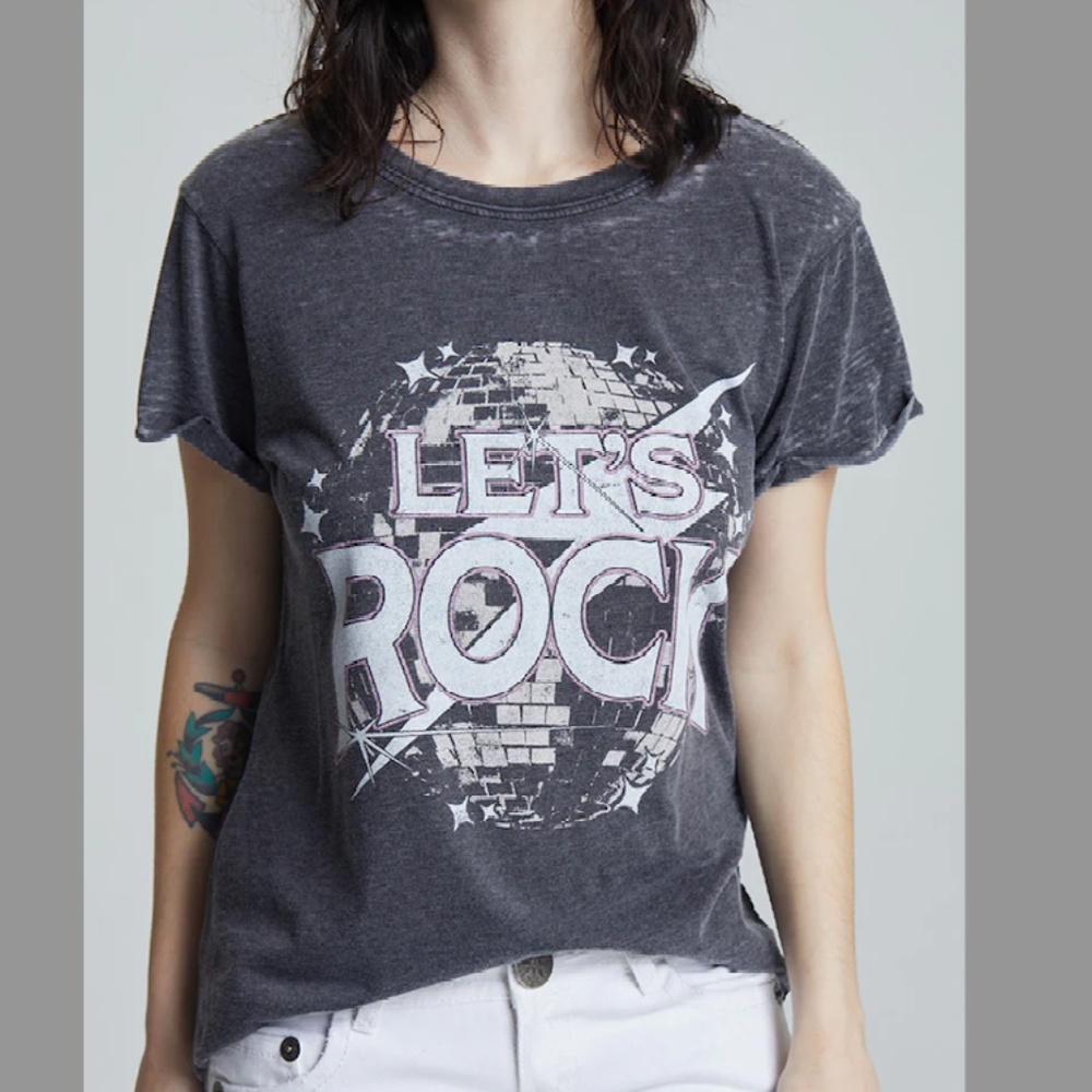 Recycled Karma LET'S ROCK tee (small)